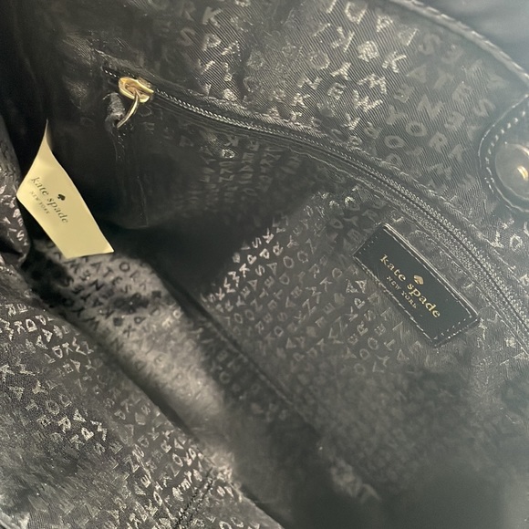 KATE SPADE NEW YORK Wilson Road Alyse Satchel Bag in Black Nylon - Picture 5 of 9